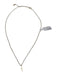 Kris nations Gold Tone 925 Sterling Silver Lightning Bolt Charm Pendant Necklace Gold Tone