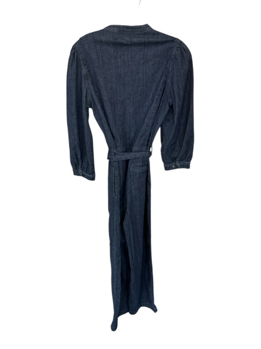 Faherty Size M Dark Wash Cotton Long Sleeve Wide Leg Belted Jumper Dark Wash / M
