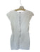 Theory Size 10 Ivory Cotton Blend Cap Sleeve Textured Back Zip Dress Ivory / 10