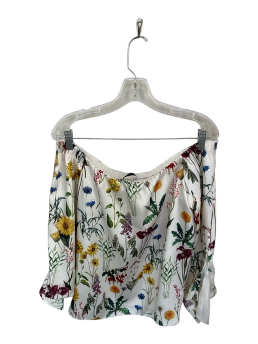 Bailey 44 Size M White & Multi Polyester Off Shoulder Botanical Long Sleeve Top White & Multi / M