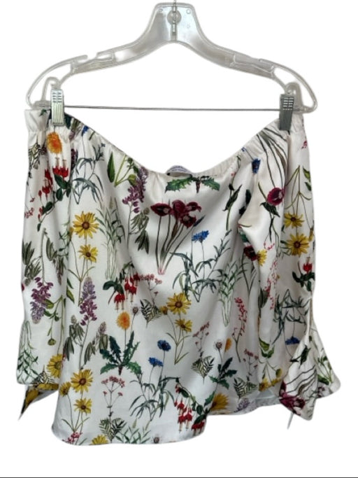 Bailey 44 Size M White & Multi Polyester Off Shoulder Botanical Long Sleeve Top White & Multi / M