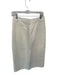 Greylin Size M Cream & Gold Cotton Blend Button Down Denim Maxi Skirt Cream & Gold / M