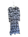 Banjanan Size XS Black & White Cotton Floral Long Sleeve high neck Maxi Dress Black & White / XS