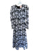 Banjanan Size XS Black & White Cotton Floral Long Sleeve high neck Maxi Dress Black & White / XS