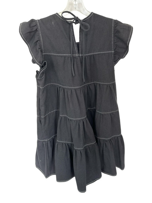 Sofie the Label Size S Black & White Cotton Flutter Cap sleeve Back Tie Dress Black & White / S