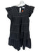 Sofie the Label Size S Black & White Cotton Flutter Cap sleeve Back Tie Dress Black & White / S