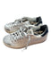P448 Shoe Size 30 White & Grey Suede Accents Canvas Platform Athletic Sneakers White & Grey / 30
