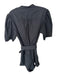 A.L.C. Size 8 Black Cotton Belt V Neck Zip Front Elastic Waist Romper Black / 8