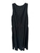 Vince Size M Black Linen Sleeveless V Neck Front Tie Maxi Dress Black / M