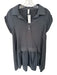 Daily Practice Size S Black Cotton Buttons Cap Sleeve Collar Mini Dress Black / S