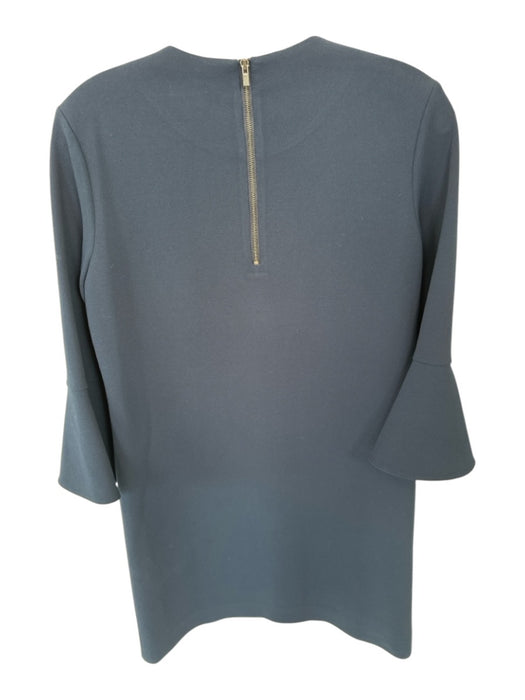 Tibi Size 2 Navy Polyester Back Zip Flare Sleeve 3/4 Sleeve Mini Dress Navy / 2