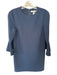 Tibi Size 2 Navy Polyester Back Zip Flare Sleeve 3/4 Sleeve Mini Dress Navy / 2