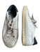 P448 Shoe Size 37 White & Black Canvas Shine Detail Toe Detail Athletic Sneakers White & Black / 37