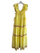 Crosby Size S Yellow Polyester Off Shoulder Embroidered Detail Tiered Dress Yellow / S