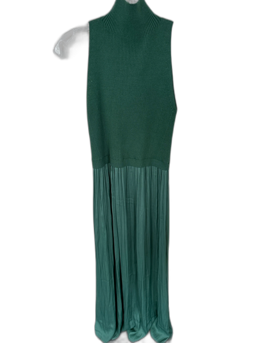 By Anthropologie Size S Green Viscose Blend Sleeveless Mock Neck Maxi Dress Green / S