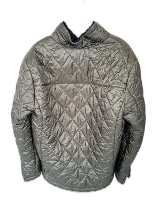 Tumi Size M Olive Green Polyester Quilted Faux Fur Puffer Men's Jacket Olive Green / M