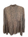 Tuckernuck Size M Tan & black Polyester Long Bell Sleeve Animal Print V Neck Top Tan & black / M