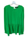 Pomander Place Size M Green Polyester Long Balloon Sleeve Peplum Top Green / M