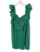 Hyacinth House Size S Green Cotton Ruffle Collar Midi Dress Green / S