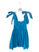 Adrianna Papell Size 2 Teal Cotton Eyelet Trim bubble Tie Straps Mini Dress Teal / 2