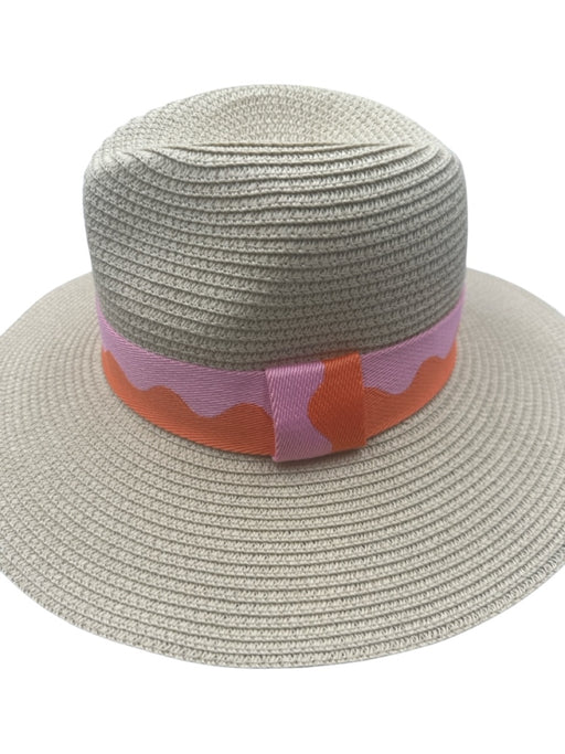 Shiraleah Beige, Pink, Orange Cotton Knit Tear Drop Shimmer Hat Beige, Pink, Orange / One Size