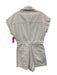 Blank NYC Size S White Cotton Button Up Cap Sleeve Zip Fly Romper White / S