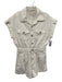 Blank NYC Size S White Cotton Button Up Cap Sleeve Zip Fly Romper White / S