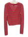 Rag & Bone Size M Mixed Pinks Cotton Blend Open Knit Striped Cropped Cardigan Mixed Pinks / M