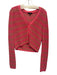 Rag & Bone Size M Mixed Pinks Cotton Blend Open Knit Striped Cropped Cardigan Mixed Pinks / M