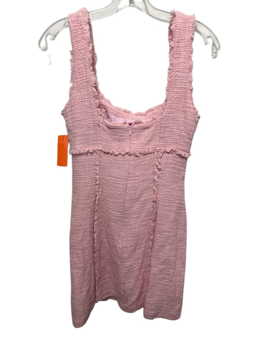 Likely Size 6 Light Pink Cotton Blend Tweed Frayed Edge Sleeveless Dress Light Pink / 6