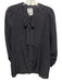Odille Size 4 Charcoal Brown Silk Button Down Long Sleeve Blouse Top Charcoal Brown / 4