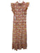 Anna Cate Size XS White, Yellow & Pink Cotton Floral Smocked Bodice Dress White, Yellow & Pink / XS