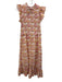 Anna Cate Size XS White, Yellow & Pink Cotton Floral Smocked Bodice Dress White, Yellow & Pink / XS