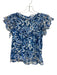 House of Harlow Size XS Blue & White Cotton Tie Back Sleeveless Printed Dress Blue & White / XS
