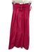 Sofia Size XS Hot pink Cotton Paper Bag Waist Tiered Drawstring Midi Skirt Hot pink / XS