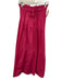 Sofia Size XS Hot pink Cotton Paper Bag Waist Tiered Drawstring Midi Skirt Hot pink / XS