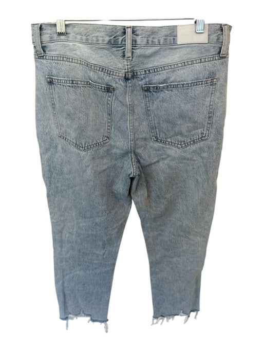 Pistola Size 30 Light Wash Cotton Denim Raw Hem distressed Straight Jeans Light Wash / 30