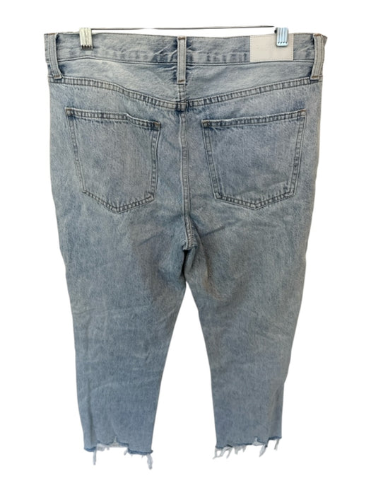 Pistola Size 30 Light Wash Cotton Denim Raw Hem distressed Straight Jeans Light Wash / 30