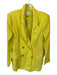 Cabi Size M Neon Yellow Linen Blend Tortoise Buttons Blazer Neon Yellow / M