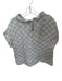 Flax Size S Gray Linen Short Sleeve Polka Dot Collar Top Gray / S