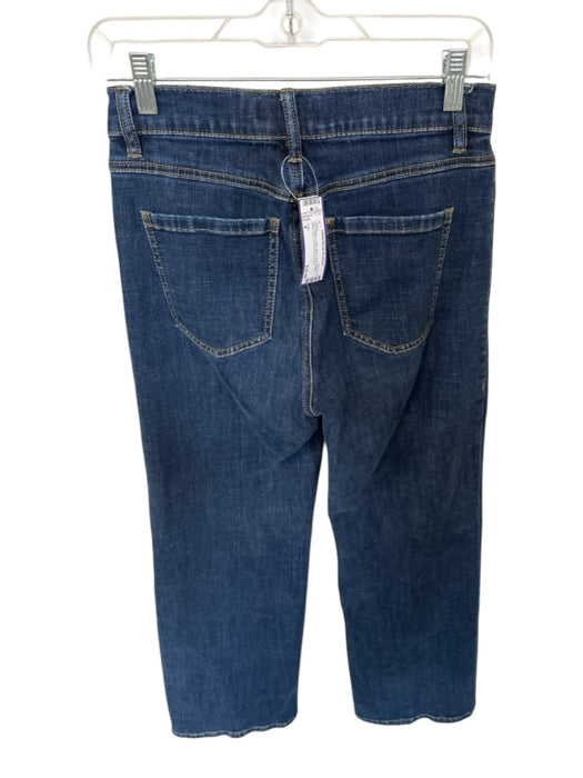 Cabi Size 4 Dark Wash Cotton Blend High Waist Wide Leg Front Pocket Jeans Dark Wash / 4