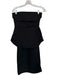 Alexis Size NWT Black Polyester Structured Strapless Back Zip Train Top Black / NWT