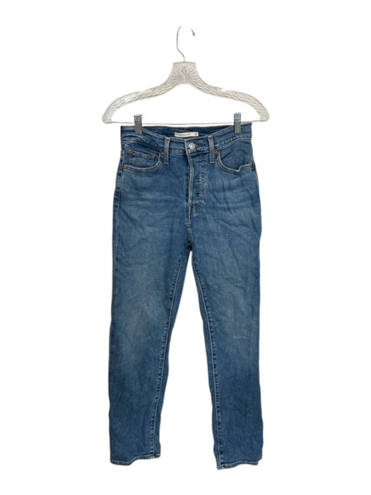 Levis Size 27 Light Wash Cotton Back Pocket Straight Leg Button Fly Jeans Light Wash / 27
