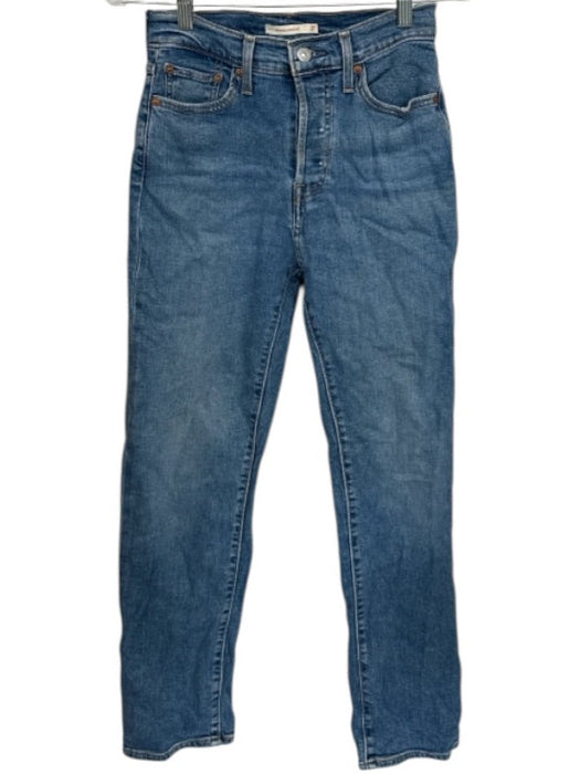 Levis Size 27 Light Wash Cotton Back Pocket Straight Leg Button Fly Jeans Light Wash / 27