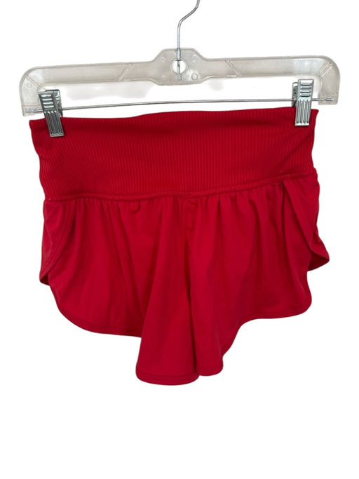 FP Movement Size S Red Back Pocket Flutter Athletic Shorts Red / S