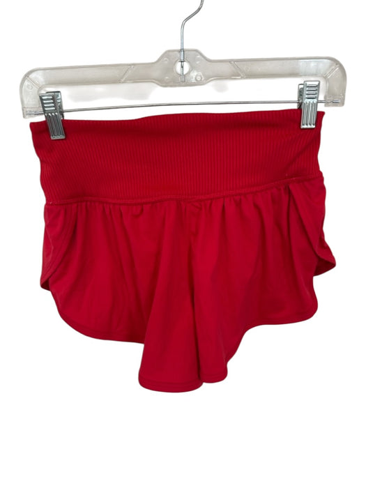 FP Movement Size S Red Back Pocket Flutter Athletic Shorts Red / S