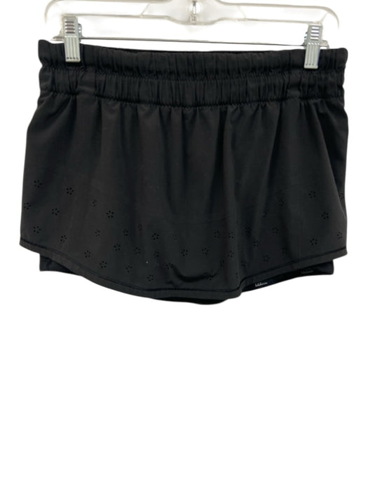 Lululemon Size 6 Black Nylon Blend Laser Cut Floral Skort Black / 6