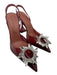 Amina Muaddi Shoe Size 37 Wine Red PVC Upper Rhinestone Clear Pointed Toe Pumps Wine Red / 37