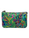 Lilly Pulitzer Multi Polyester Zip Close Gold Tone Hardware Botanical Pouch Bag Multi