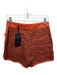 Rag & Bone Size 0 Orange Print Linen Houndstooth hook & zip Shorts Orange Print / 0
